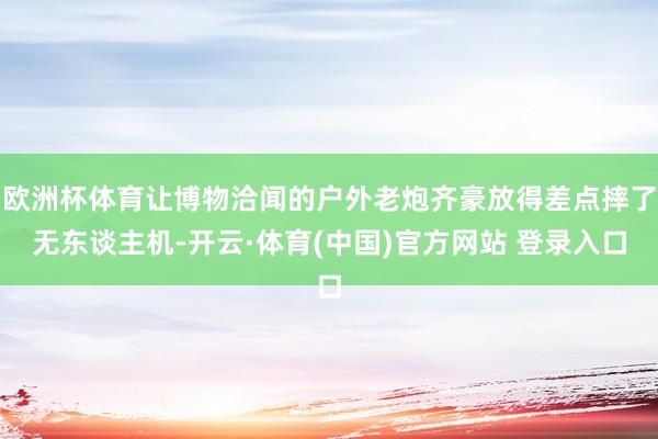 欧洲杯体育让博物洽闻的户外老炮齐豪放得差点摔了无东谈主机-开云·体育(中国)官方网站 登录入口