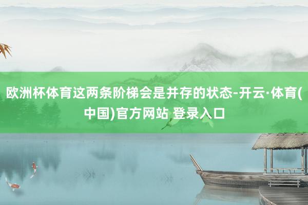 欧洲杯体育这两条阶梯会是并存的状态-开云·体育(中国)官方网站 登录入口