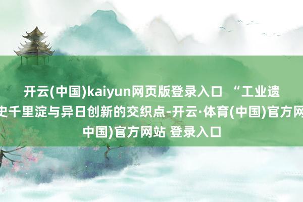 开云(中国)kaiyun网页版登录入口  “工业遗产自己是历史千里淀与异日创新的交织点-开云·体育(中国)官方网站 登录入口