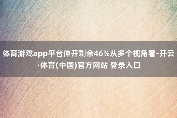 体育游戏app平台伸开剩余46%从多个视角看-开云·体育(中国)官方网站 登录入口