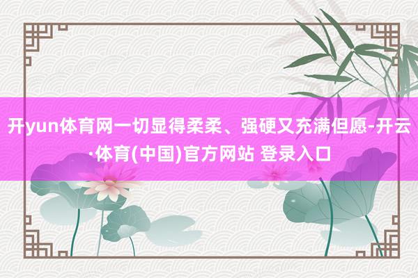 开yun体育网一切显得柔柔、强硬又充满但愿-开云·体育(中国)官方网站 登录入口
